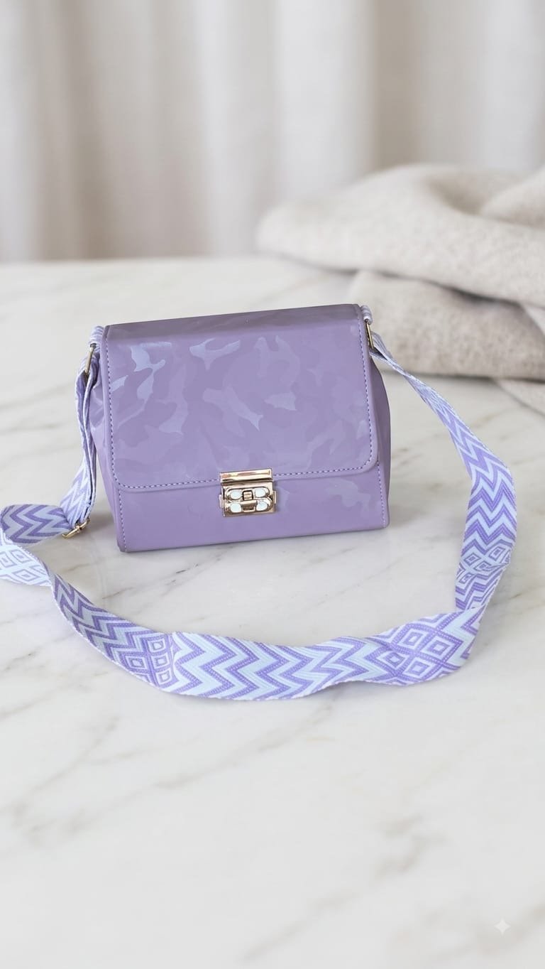 Purple shoulder bag
