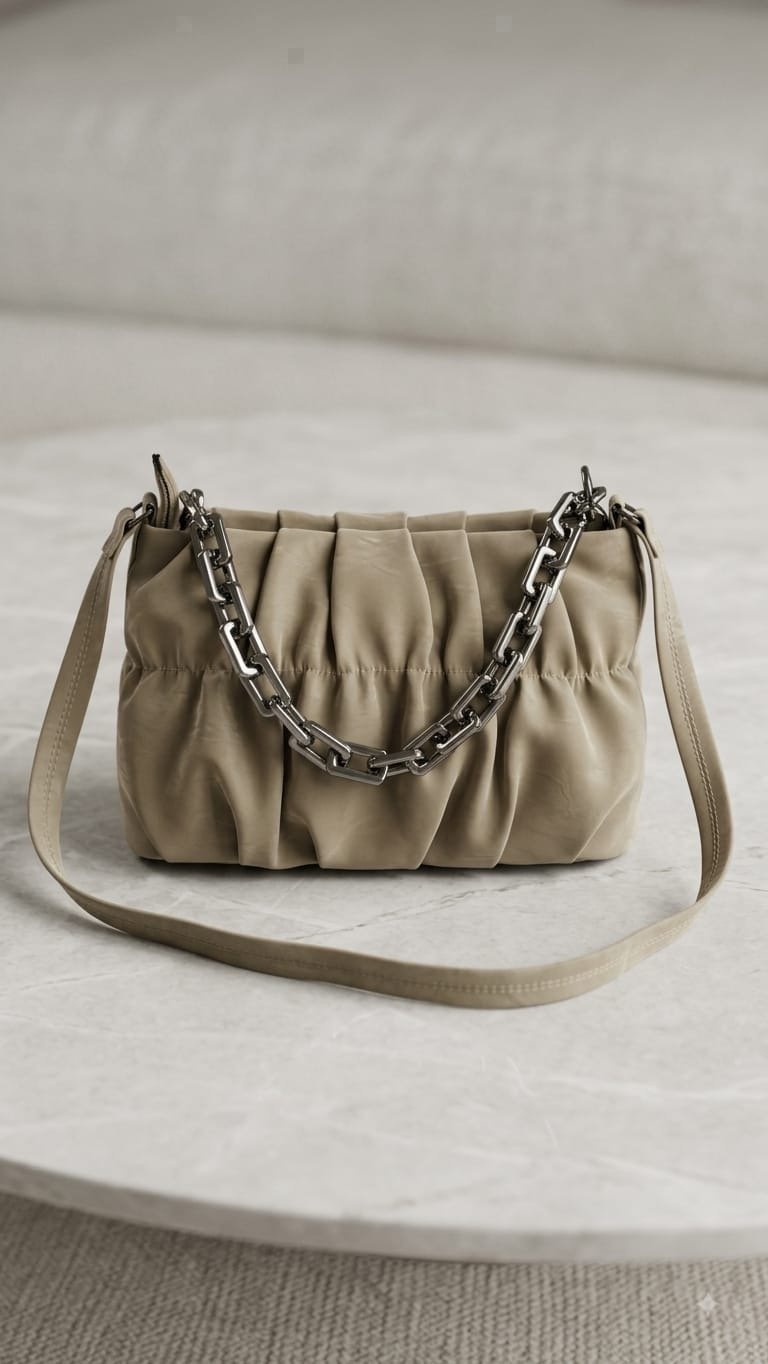 Light green hand bag